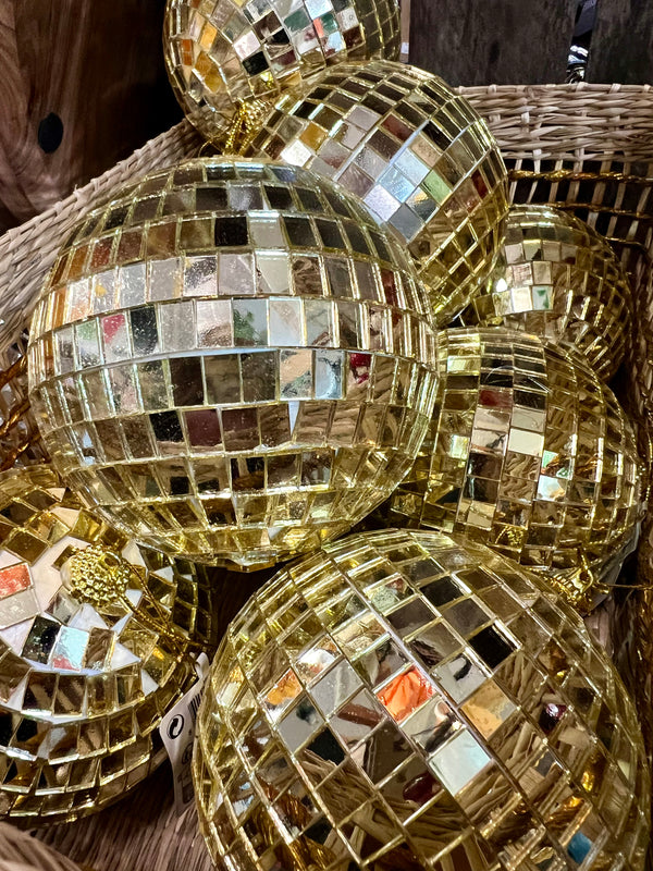 Gold Disco Ball Hanging Decoration