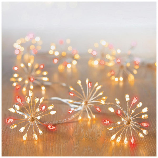 Starburst Vintage Gold and Red String Lights