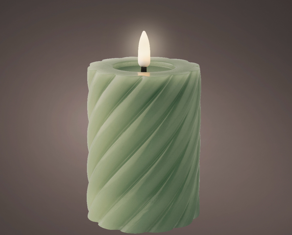 Green Battery Candle 12cm